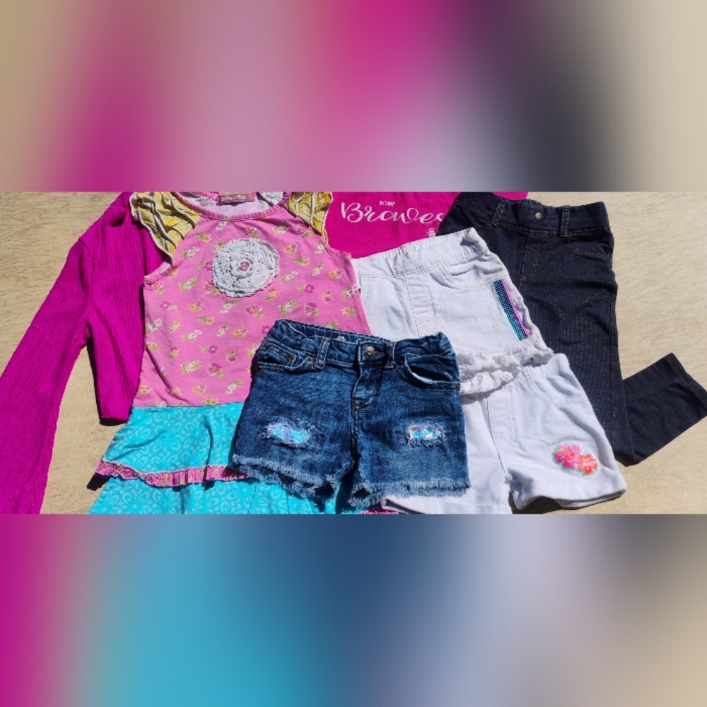 Girls Summer Clothing Size 4/5 Bundle Lot of 7